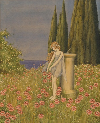 Fairy beside sundial; Ida Rentoul OUTHWAITE; Not dated; 1988.65; © V&S Martin