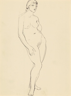 Standing female figure; George BELL; Not dated; 2003.27; © Estate of Mrs. A. E. L. Niven