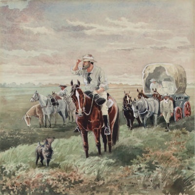 Resting the wagon train; Arthur ESAM; 1893; 1993.033