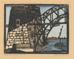 Bridge pylon from ferry boat, NSW; Margaret PRESTON; 1932; 2000.10; © Estate of Margaret Preston / Copyright Agency, 2022