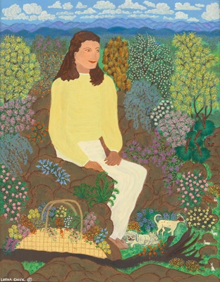 Gathering wildflowers; Lorna CHICK; 1979; 1987.12  © Estate of Lorna Chick