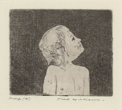 Isobel in profile, looking up; Fred WILLIAMS; 1965; 1981.70 © Estate of Fred Williams