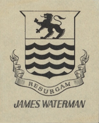 Bookplate for James Waterman; Eric THAKE; 1933; 2004.060; © Estate of the artist