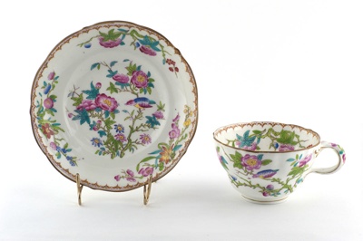 Cup and saucer; MINTON PORCELAIN FACTORY; c. 1836 - 1841; 1993.117