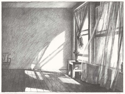 Corner of a Room (l) (Breeze from outside); Brian DUNLOP; 1984; 1988.02b © Estate of Brian Dunlop / Copyright Agency, 2022