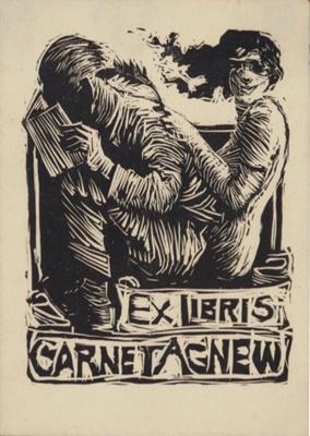 Bookplate for Garnet Agnew; Our best efforts have been made to locate the artist and copyright owner of this work. If you have any information please contact us via copyright@benalla.vic.gov.au