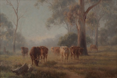 Cows, early morning; J. H. SCHELTEMA; 1905; 1980.37