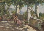 Italian villa; E ZARIDI; c.1970; 1988.50; Our best efforts have been made to locate the copyright owner of this work. If you have any information please contact us via copyright@benalla.vic.gov.au