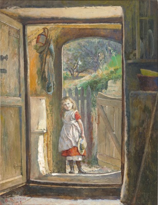 Girl at the gate; Julian ASHTON; 1878; 1985.15