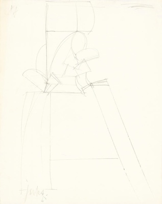 Untitled [drawing for Vesture]; Robert Jacks; c. 1965; 1990.06 © Estate of Robert Jacks / Copyright Agency, 2022