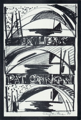 Bookplate for Pat Corrigan; David VAN NUNEN; 1984; 2004.121 © Nunen, David Van Nunen / Copyright Agency, 2022