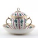 Covered cup and saucer; CHELSEA-DERBY PORCELAIN; c. 1770 - 1784; 1993.123