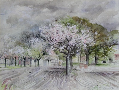 Spring blossoms, Mayford Green; Hilda CHANCELLOR-POPE; Our best efforts have been made to locate this work's copyright owner. If you have information please contact us at copyright@benalla.vic.gov.au