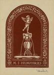 Bookplate for M. I. Humphries; Adrian FEINT; 1935; 2004.046; 