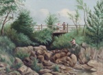 Fishing in a stream; Frederick WOODHOUSE, SENIOR; 1894; 1982.09