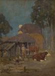 Moonlit cowshed; H. Septimus POWER; c. 1893 - 1951; 1982.35