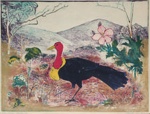 Bush turkey; John TAYLOR; 1976; 1988.43; Our best efforts have been made to locate the copyright owner of this work. If you have any information please contact us via copyright@benalla.vic.gov.au