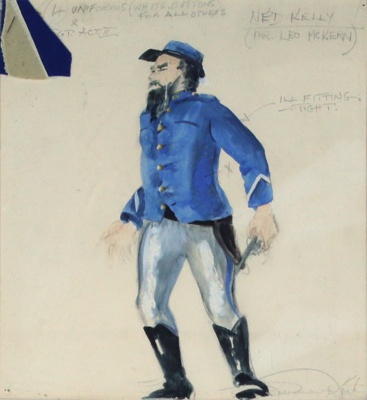 Ned Kelly in Police Uniform; Desmonde DOWNING;Our best efforts have been made to locate the copyright owner of this work. If you have any information please contact us via copyright@benalla.vic.gov.au