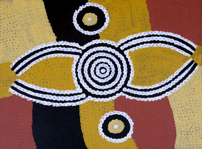 Spider dreaming; Billy Stockman TJAPALTJARRI; c. 1990 - 1998; 2008.19; © Estate of the artist l Aboriginal Artists Agency Ltd 