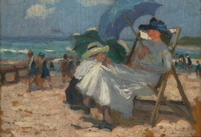 Beach scene, Sydney; Ethel CARRICK; c. 1910; 2005.09