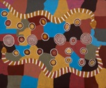 Carpet snake dreaming (Wanampi dreaming); Billy Stockman TJAPALTJARRI; 1994; 2003.07; © Estate of the artist l Aboriginal Artists Agency Ltd 