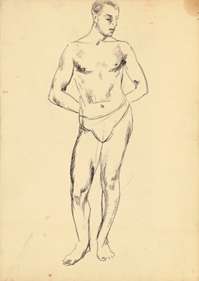 Standing male figure; George BELL; Not dated; 2003.29  © Estate of Mrs. A. E. L. Niven