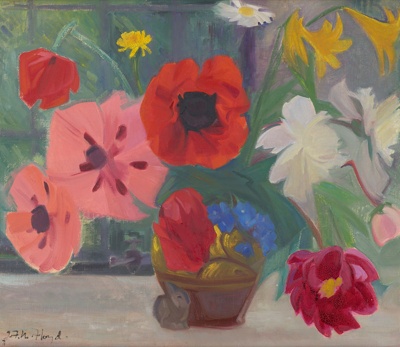 Oriental poppies; J. F. M. FLOYD; Our best efforts have been made to locate the copyright owner of this work. If you have any information please contact us via copyright@benalla.vic.gov.au