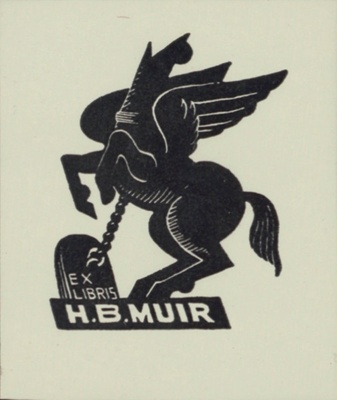 Bookplate for H. B. Muir; Eric THAKE; 1933; 2004.061; © Estate of the artist
