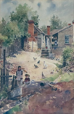 The farmyard scene; J. Miller MARSHALL; c. 1880 - 1890; 1982.29