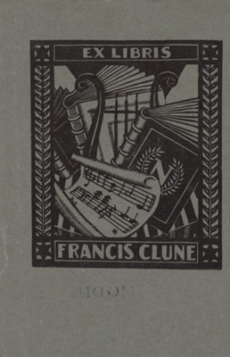 Bookplate for Francis Clune; Adrian FEINT; 1927; 2004.042; © Estate of the artist