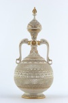 Reticulated vase and cover; WORCESTER PORCELAIN; c. 1900; 1993.100 a-b