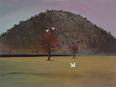 Riversdale Hill, with Flame Trees; Arthur BOYD; c. 1920-2004; 1984.42;  © Bundanon Trust