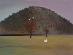 Riversdale Hill, with Flame Trees; Arthur BOYD; c. 1920-2004; 1984.42;  © Bundanon Trust