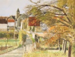 Automne au village; Gerard PASSET; Our best efforts have been made to locate the copyright owner of this work. If you have any information please contact us via copyright@benalla.vic.gov.au