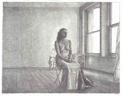 Corner of a Room (ll) (With seated figure); Brian DUNLOP; 1984; 1988.02c © Estate of Brian Dunlop / Copyright Agency, 2022