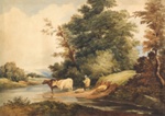 Cattle by the stream; John GLOVER (attributed to); c. 1767 - 1849; 1985.20