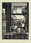 Bookplate for H. B. Muir; Adrian FEINT; 1936; 2004.047; © Estate of the artist