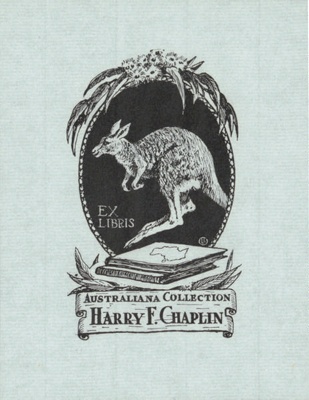 Bookplate for Harry F. Chaplin; Lionel LINDSAY; 1962; 2004.065; © Estate of Lionel Lindsay