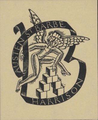 Bookplate for Austen St Barbe Harrison; Eric GILL; c.1882 - 1940; 2004.090; Copyright Expired