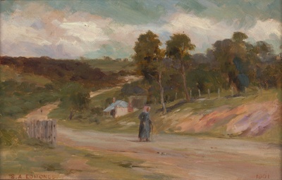 A Creswick lane; Samuel Albert EDMONDS; 1901; 1993.032