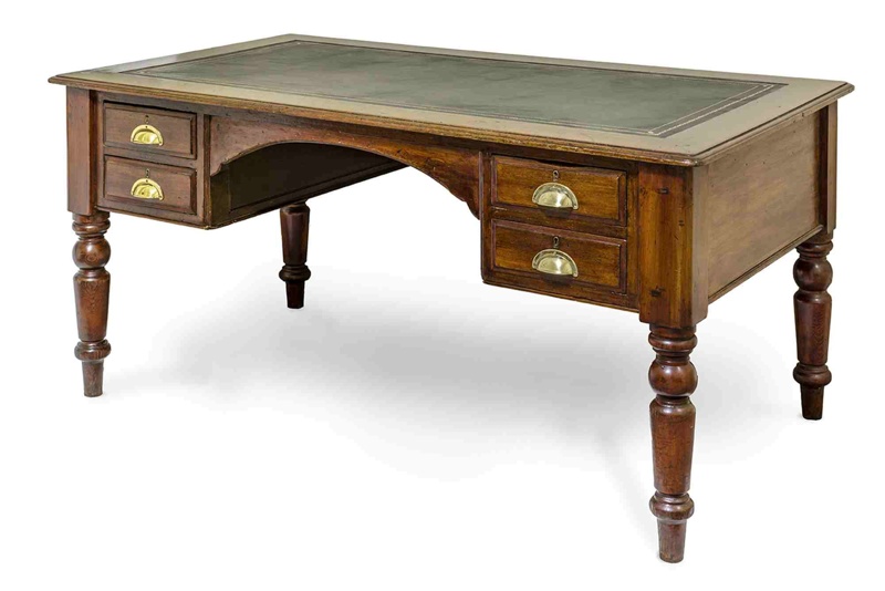 An Australian Colonial cedar writing desk; Unknown, Australian; c.1880