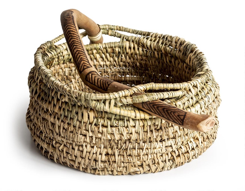 Djirra - Reed Basket; Kim Wandin, Indigenous Australian; 2020; 3.4-1.35 ...