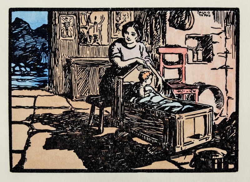 A cradle song; Jack B. Yeats, Irish, b. 1871 d. 1957; Early 1900's; 2