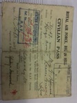 RAF Biggin Hill civilian pass belonging to Gladys Horwood of the 'Kings Arms', Leaves Green.; RAF; 1939; 2017.19.1 