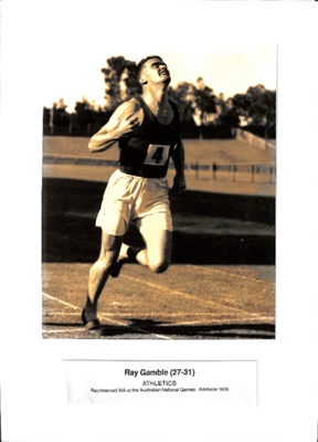 Ray Gamble Wesley College Sporting Hall of Fame Ray Gamble (27-31); SH110 | eHive