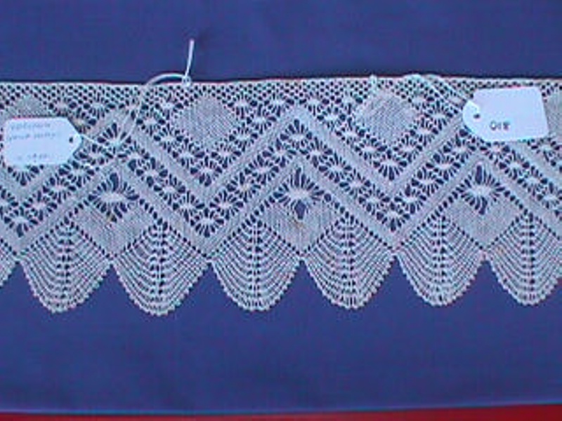 Lace, Torchon, hand made 19th century bobbin lace based on Northern Italian  or M