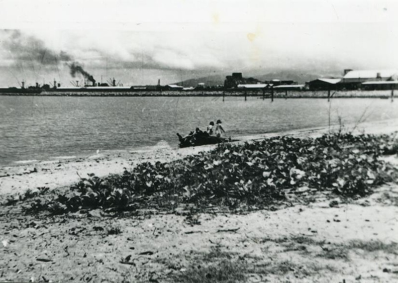 Prewar looking towards H.M.A.S. Baths. Townsville Port Harbour