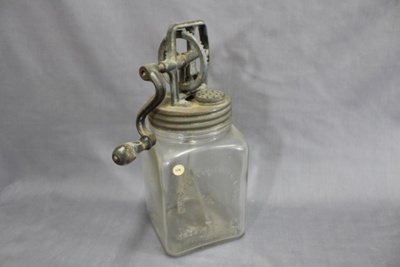 Glass butter churn; 126 