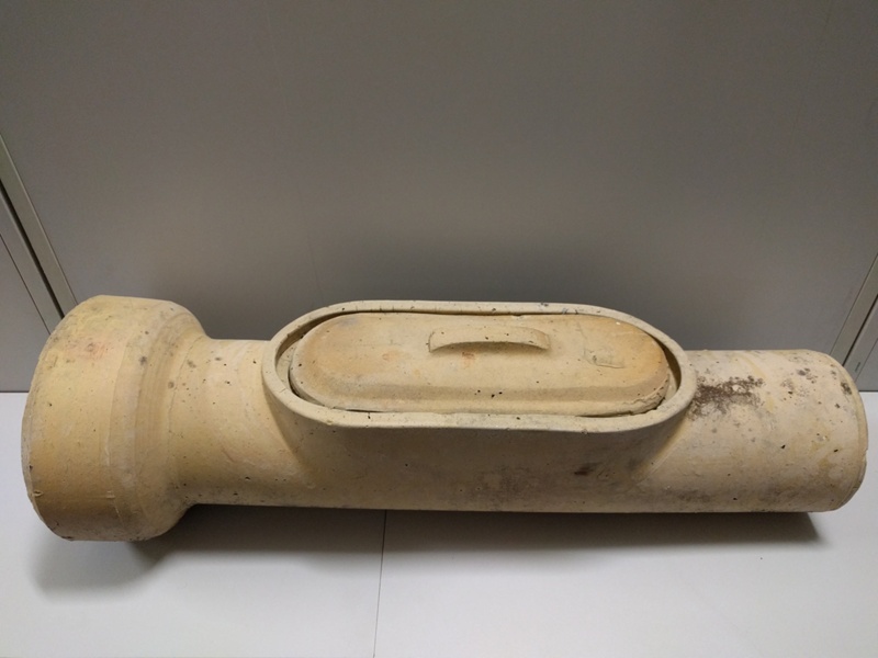 Pipe, A clay drainage pipe; Homebush Brick, Tile, Terra Cotta & Pottery