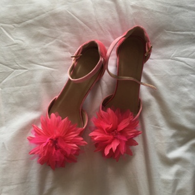asos pink velvet shoes